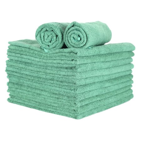 MONARCH Microfiber Hand Towels 15 x 24 Hunter Green , 12PK M915210HG